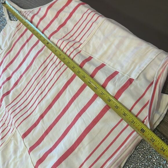 Free People Hot Shot Mini Printed Dress XL red ivory spring stripe NWT - Picture 7 of 9